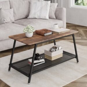 Table Basse Industrielle Bois & Métal