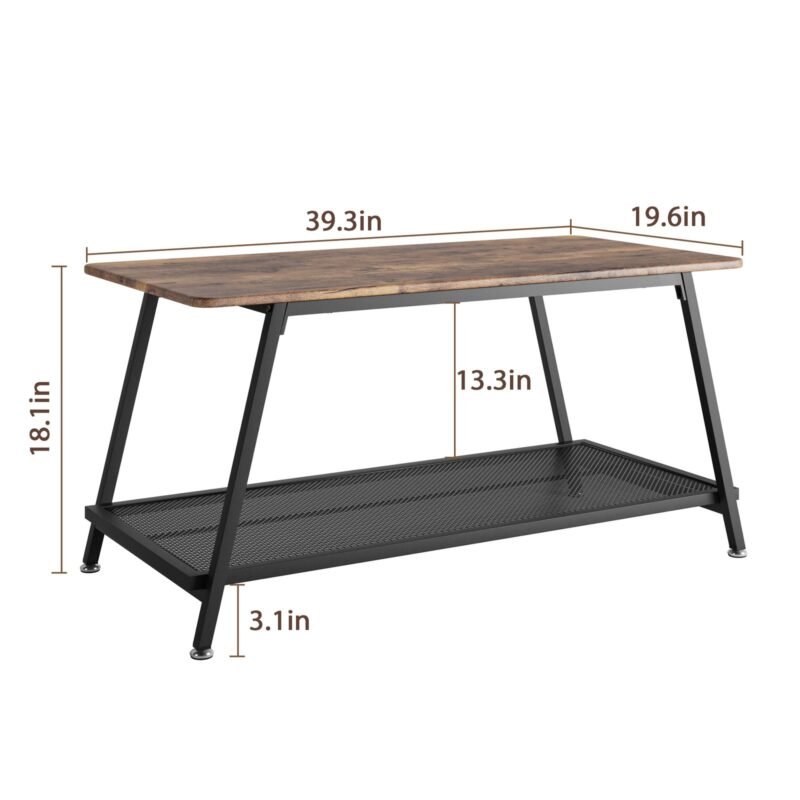 Table Basse Industrielle Bois & Métal – Image 3