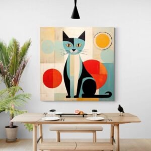 Tableau Contemporain Abstrait Chat